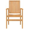 Chaises de jardin empilables lot de 2 56,5x57,5x91 cm bois teck 