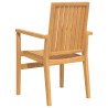 Chaises de jardin empilables lot de 2 56,5x57,5x91 cm bois teck 