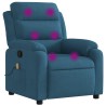 Fauteuil inclinable de massage bleu velours 