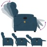 Fauteuil inclinable de massage bleu velours 
