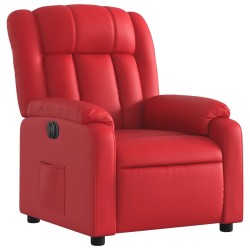 Fauteuil inclinable électrique Rouge Similicuir 