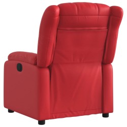 Fauteuil inclinable électrique Rouge Similicuir 