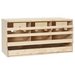 Pondoir 3 compartiments 72x33x38 cm bois de pin massif 