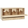 Pondoir 3 compartiments 72x33x38 cm bois de pin massif 