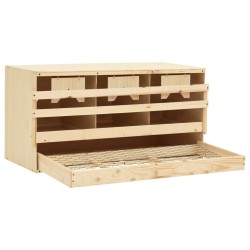 Pondoir 3 compartiments 72x33x38 cm bois de pin massif 