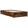 Cadre de lit sans matelas chêne fumé 100x200 cm 