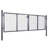 Portail en maille de jardin Acier galvanisé 289x75 cm Gris 