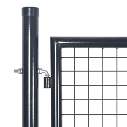 Portail en maille de jardin Acier galvanisé 289x75 cm Gris 