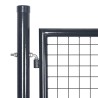 Portail en maille de jardin Acier galvanisé 289x75 cm Gris 