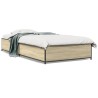 Cadre de lit sans matelas chêne sonoma 100x200 cm 