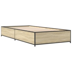 Cadre de lit sans matelas chêne sonoma 100x200 cm 