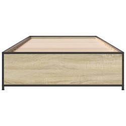 Cadre de lit sans matelas chêne sonoma 100x200 cm 