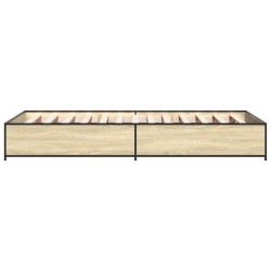 Cadre de lit sans matelas chêne sonoma 100x200 cm 