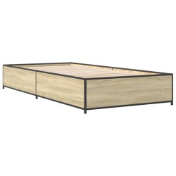 Cadre de lit sans matelas chêne sonoma 100x200 cm 