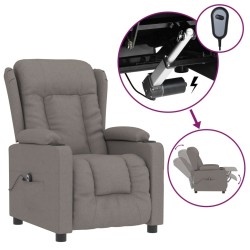 Fauteuil inclinable électrique Taupe Tissu 