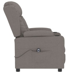 Fauteuil inclinable électrique Taupe Tissu 