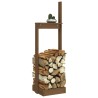 Porte-bûches Marron miel 33,5x30x110 cm Bois massif de pin 
