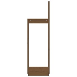 Porte-bûches Marron miel 33,5x30x110 cm Bois massif de pin 