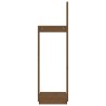 Porte-bûches Marron miel 33,5x30x110 cm Bois massif de pin 