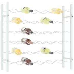Casier à bouteilles pour 36 bouteilles Blanc Métal 