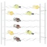 Casier à bouteilles pour 36 bouteilles Blanc Métal 