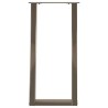 Pieds de table console en U, 2 pièces, acier naturel, 38 x (72-73) cm 