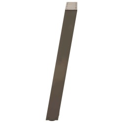 Pieds de table console en U, 2 pièces, acier naturel, 38 x (72-73) cm 