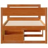Cadre de lit sans matelas cire marron 90x190 cm bois pin massif 