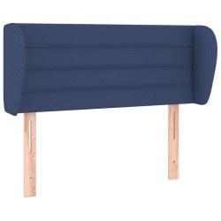 Tête de lit avec oreilles Bleu 93x23x78/88 cm Tissu 