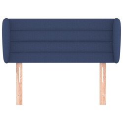 Tête de lit avec oreilles Bleu 93x23x78/88 cm Tissu 