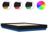 Cadre de lit avec LED sans matelas noir 160x200 cm 