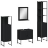Ensemble d’armoires salle de bain 4 pcs noir bois d'ingénierie 