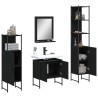 Ensemble d’armoires salle de bain 4 pcs noir bois d'ingénierie 
