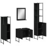 Ensemble d’armoires salle de bain 4 pcs noir bois d'ingénierie 