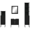 Ensemble d’armoires salle de bain 4 pcs noir bois d'ingénierie 