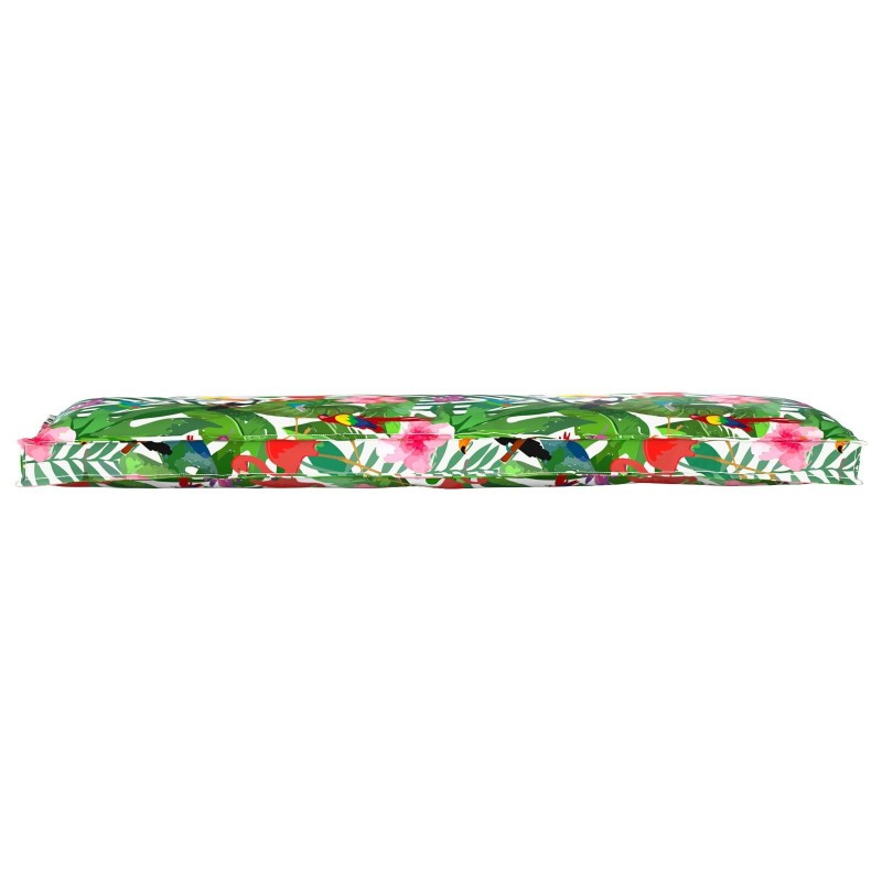 Coussin de palette pour banc Jungle tropical 150x40x8 cm en tissu Oxford 