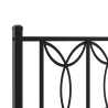 Tête de lit métal noir 100 cm 