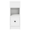 Tables de chevet 2 pcs avec tiroir blanc 25x31x66 cm 
