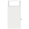 Tables de chevet 2 pcs avec tiroir blanc 25x31x66 cm 