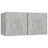 Ensemble de meuble TV 8 pcs Gris béton Bois d'ingénierie 