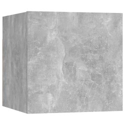 Ensemble de meuble TV 8 pcs Gris béton Bois d'ingénierie 