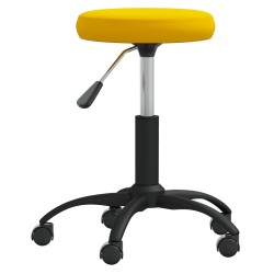 Chaise de salle à manger Jaune moutarde Velours 