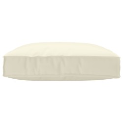Coussin de Palette pour assise Crème 80x80x12 cm Tissu Oxford 