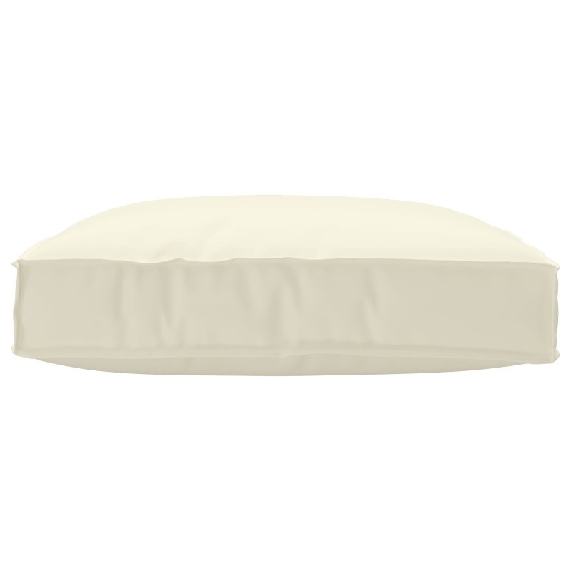 Coussin de Palette pour assise Crème 80x80x12 cm Tissu Oxford 