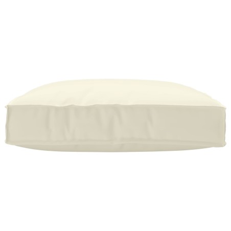 Coussin de Palette pour assise Crème 80x80x12 cm Tissu Oxford 