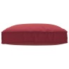 Coussin Palette pour Siège Rouge Vin 80x80x12 cm Tissu Oxford 