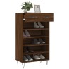 Armoire à chaussures chêne marron 60x35x105cm bois d'ingénierie 