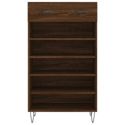 Armoire à chaussures chêne marron 60x35x105cm bois d'ingénierie 