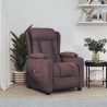 Fauteuil inclinable électrique Marron foncé Tissu 