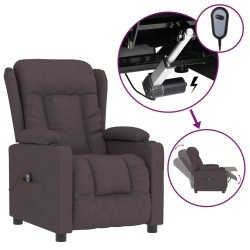 Fauteuil inclinable électrique Marron foncé Tissu 